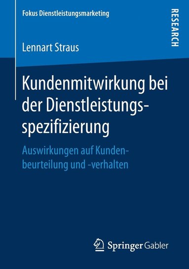 bokomslag Kundenmitwirkung bei der Dienstleistungsspezifizierung