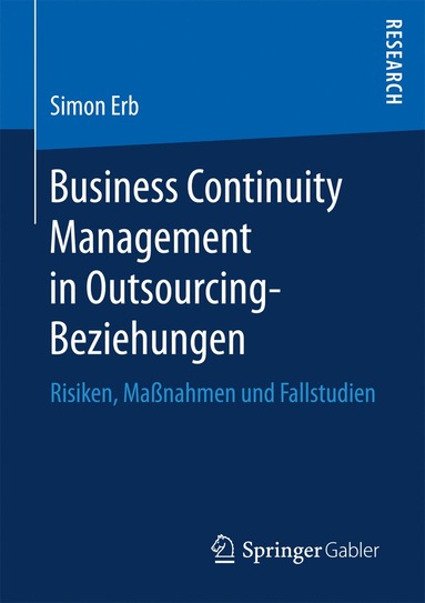 bokomslag Business Continuity Management in Outsourcing-Beziehungen