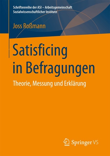 Joss Roßmann - Satisficing in Befragungen, Häftad
