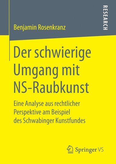 bokomslag Der schwierige Umgang mit NS-Raubkunst