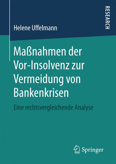 bokomslag Maßnahmen der Vor-Insolvenz zur Vermeidung von Bankenkrisen