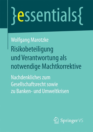 bokomslag Risikobeteiligung und Verantwortung als notwendige Machtkorrektive