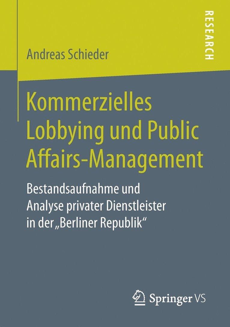 Kommerzielles Lobbying und Public Affairs-Management 1