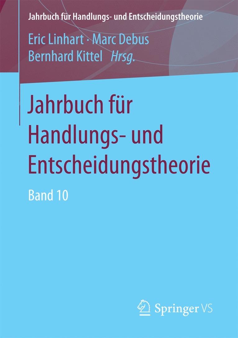 Jahrbuch fr Handlungs- und Entscheidungstheorie 1