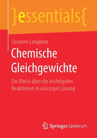 bokomslag Chemische Gleichgewichte