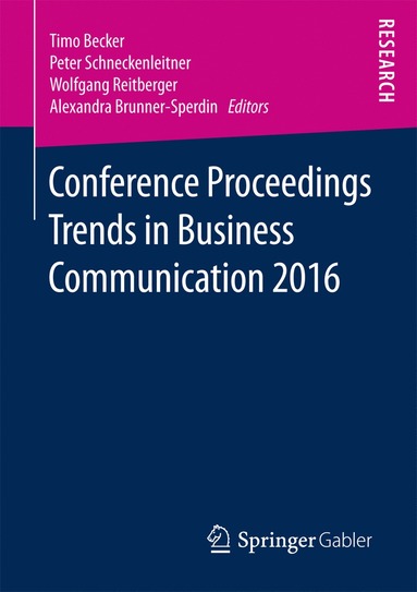 bokomslag Conference Proceedings Trends in Business Communication 2016