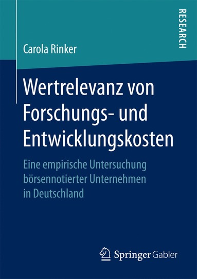 bokomslag Wertrelevanz von Forschungs- und Entwicklungskosten