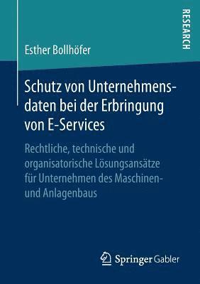 bokomslag Schutz von Unternehmensdaten bei der Erbringung von E-Services