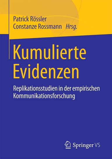 Patrick Rössler, Constanze Rossmann - Kumulierte Evidenzen, Häftad