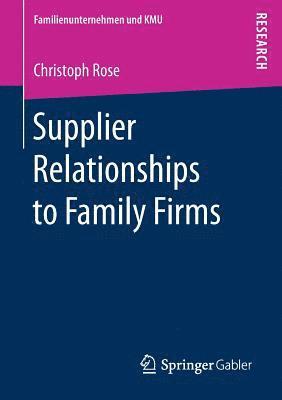 bokomslag Supplier Relationships to Family Firms