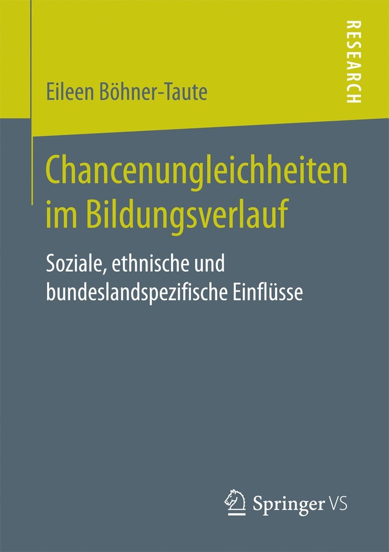 Eileen Böhner-Taute, Eileen Bohner-Taute - Chancenungleichheiten im Bildungsverlauf, Häftad