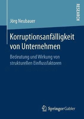 bokomslag Korruptionsanfälligkeit von Unternehmen