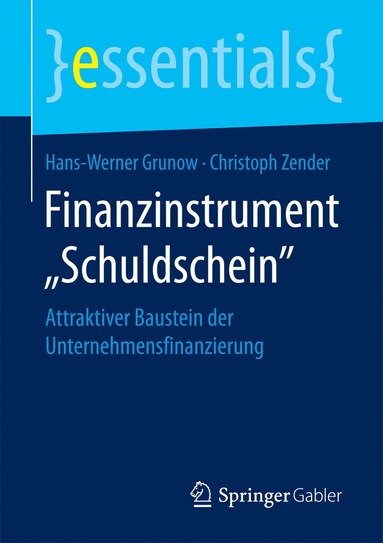 bokomslag Finanzinstrument Schuldschein