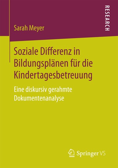 Sarah Meyer - Soziale Differenz in Bildungsplänen für die Kindertagesbetreuung, Häftad