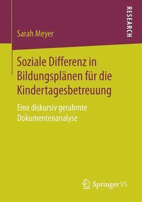 bokomslag Soziale Differenz in Bildungsplnen fr die Kindertagesbetreuung