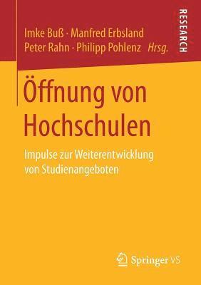 bokomslag ffnung von Hochschulen