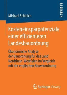 bokomslag Kosteneinsparpotenziale einer effizienteren Landesbauordnung