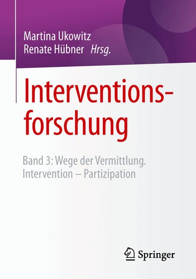 Martina Ukowitz, Renate Hübner - Interventionsforschung, Häftad