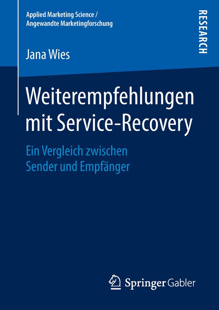 Jana Wies - Weiterempfehlungen mit Service-Recovery, Häftad