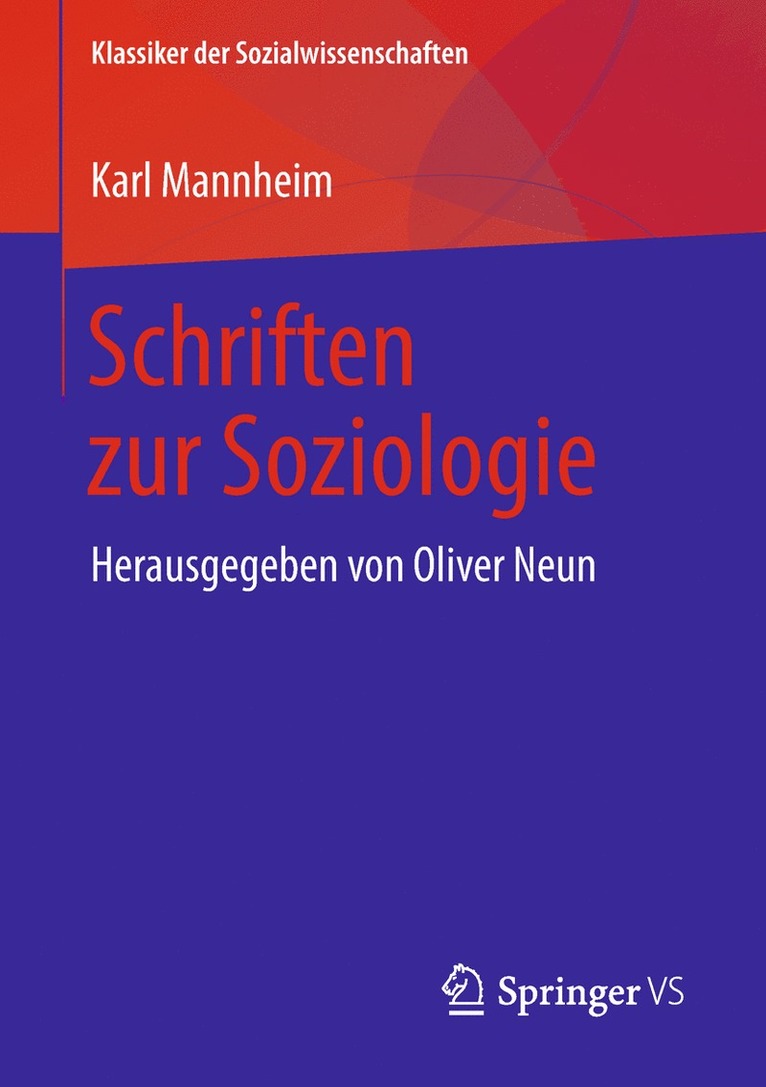 Schriften zur Soziologie 1