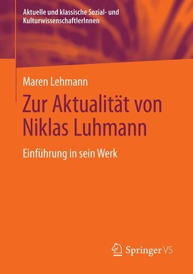 bokomslag Zur Aktualitt von Niklas Luhmann