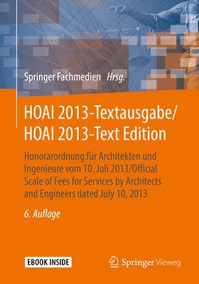 bokomslag HOAI 2013-Textausgabe/HOAI 2013-Text Edition