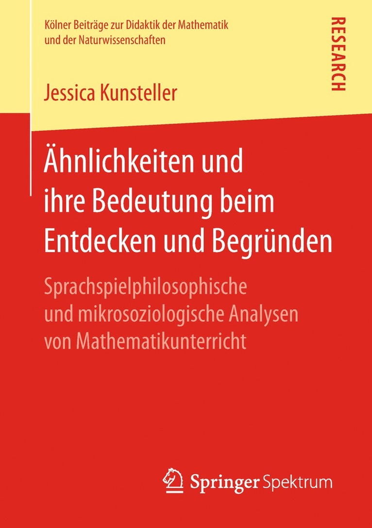 Jessica Kunsteller - Ähnlichkeiten und ihre Bedeutung beim Entdecken und Begründen, Häftad