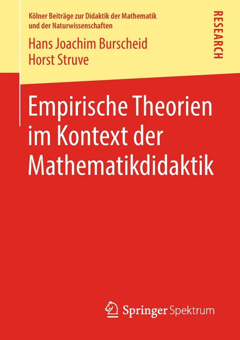 Hans Joachim Burscheid, Horst Struve - Empirische Theorien im Kontext der Mathematikdidaktik, Häftad
