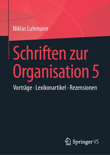 bokomslag Schriften zur Organisation 5