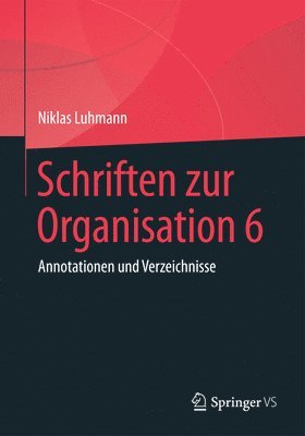 bokomslag Schriften zur Organisation 6