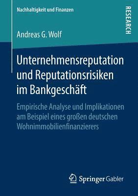 Unternehmensreputation und Reputationsrisiken im Bankgeschft 1