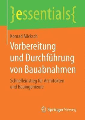 bokomslag Vorbereitung und Durchfhrung von Bauabnahmen