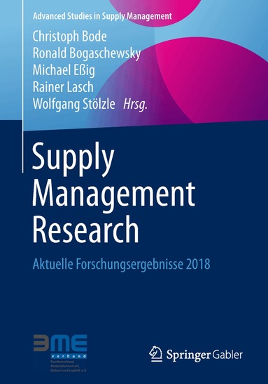 Christoph Bode, Ronald Bogaschewsky, Michael Eßig, Rainer Lasch, Wolfgang Stölzle - Supply Management Research, Häftad