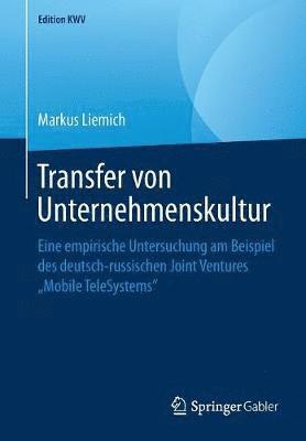 bokomslag Transfer von Unternehmenskultur