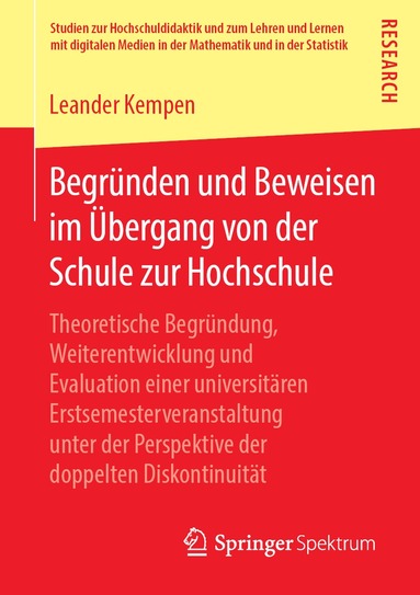 Leander Kempen - Begründen und Beweisen im Übergang von der Schule zur Hochschule, Häftad