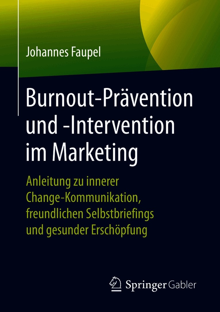 Johannes Faupel - Burnout-Prävention und -Intervention im Marketing, Häftad