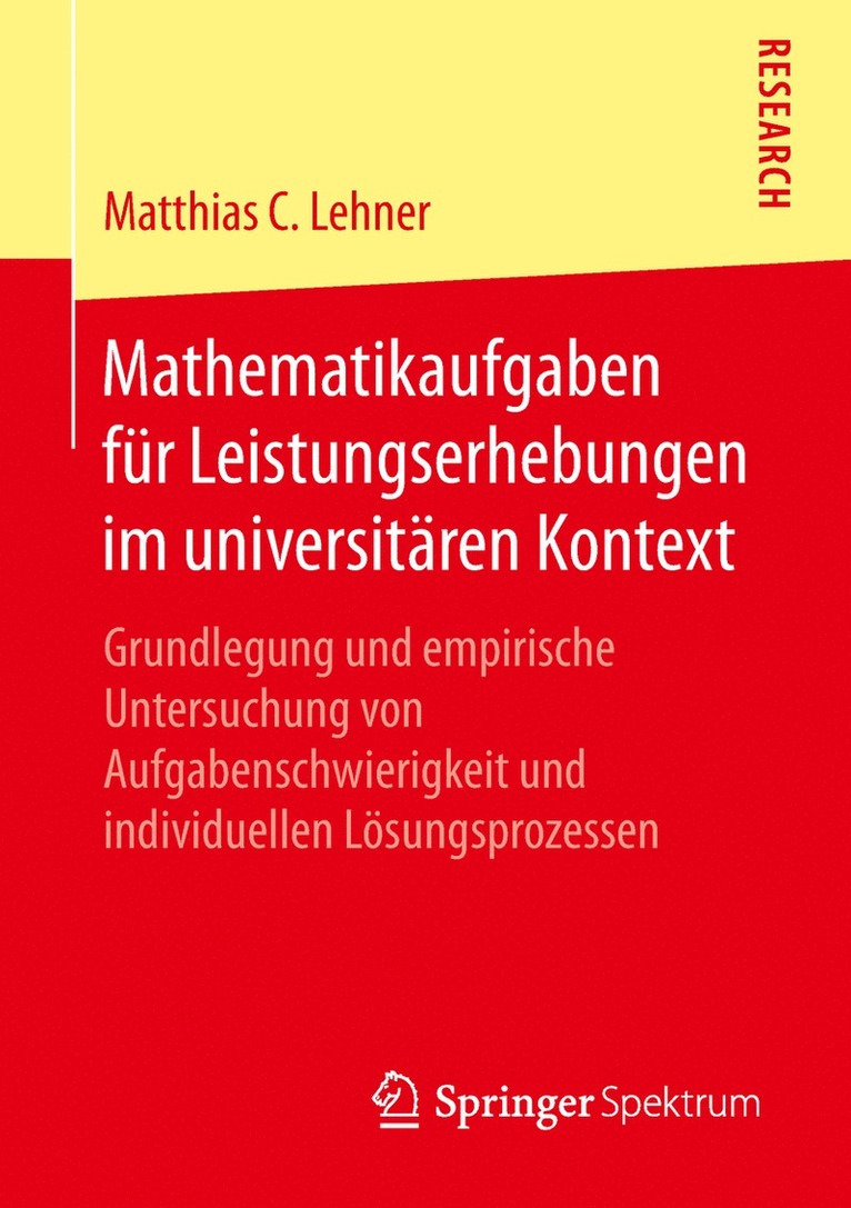 Matthias C. Lehner - Mathematikaufgaben für Leistungserhebungen im universitären Kontext, Häftad