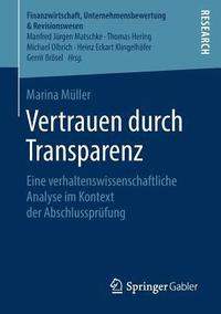 bokomslag Vertrauen durch Transparenz