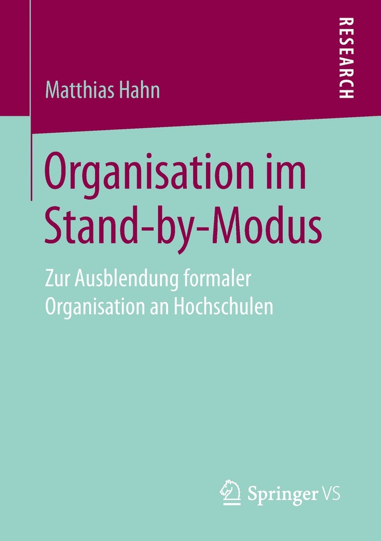 Matthias Hahn - Organisation im Stand-by-Modus, Häftad