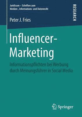 Peter J. Fries - Influencer-Marketing, Häftad