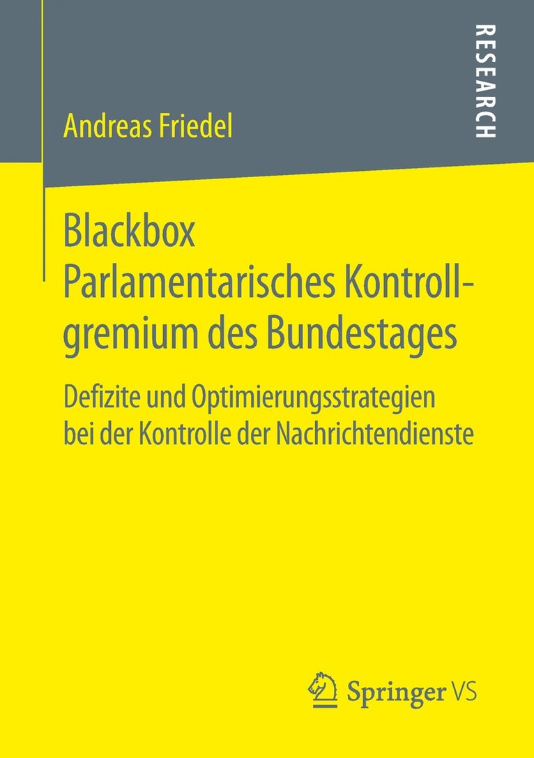 Andreas Friedel - Blackbox Parlamentarisches Kontrollgremium des Bundestages, Häftad