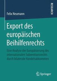 bokomslag Export des europischen Beihilfenrechts