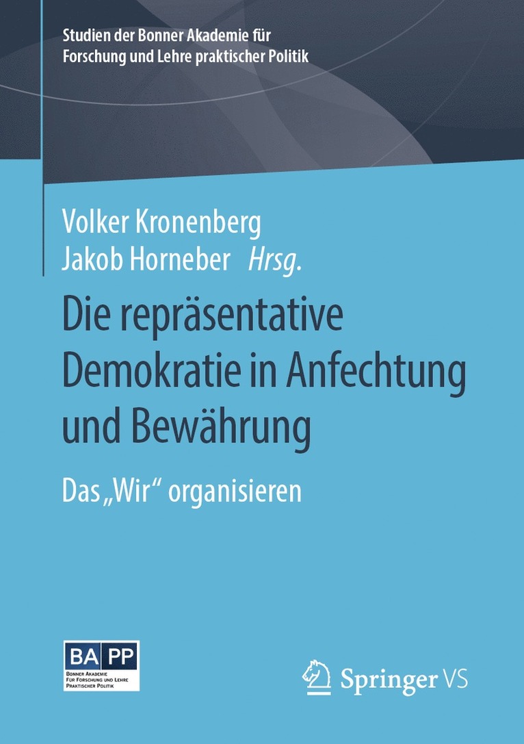 Die reprsentative Demokratie in Anfechtung und Bewhrung 1