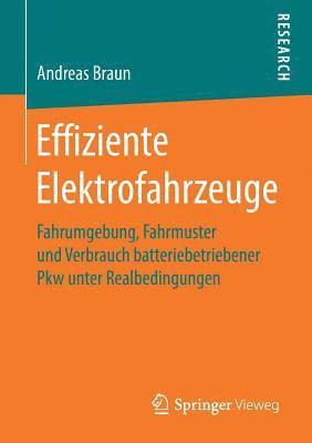 bokomslag Effiziente Elektrofahrzeuge