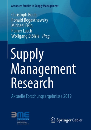 Christoph Bode, Ronald Bogaschewsky, Michael Eßig, Rainer Lasch, Wolfgang Stölzle - Supply Management Research, Häftad