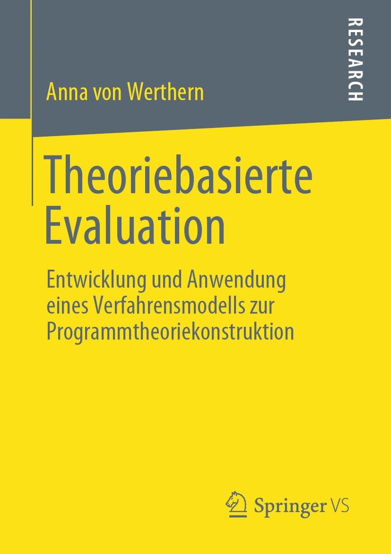 Anna von Werthern, Anna Von Werthern - Theoriebasierte Evaluation, Häftad