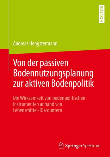 bokomslag Von der passiven Bodennutzungsplanung zur aktiven Bodenpolitik