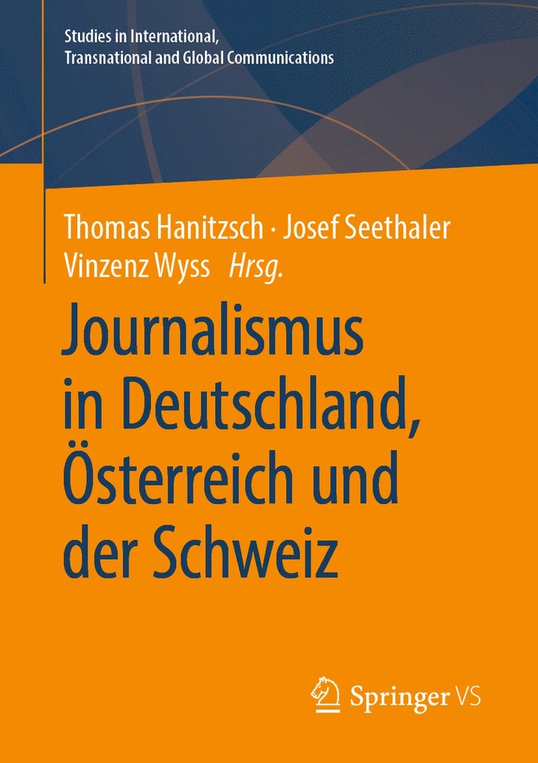 Thomas Hanitzsch, Josef Seethaler, Vinzenz Wyss - Journalismus in Deutschland, Österreich und der Schweiz, Häftad