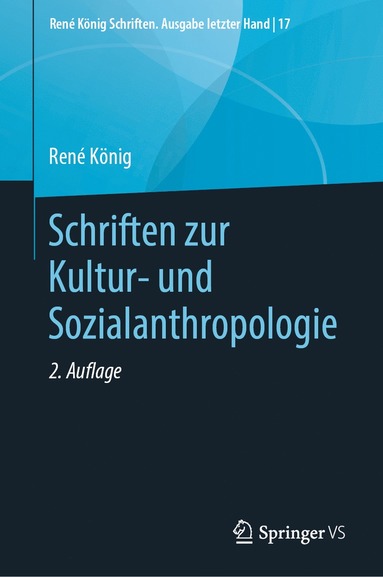 bokomslag Schriften zur Kultur- und Sozialanthropologie