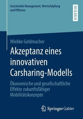 bokomslag Akzeptanz eines innovativen Carsharing-Modells